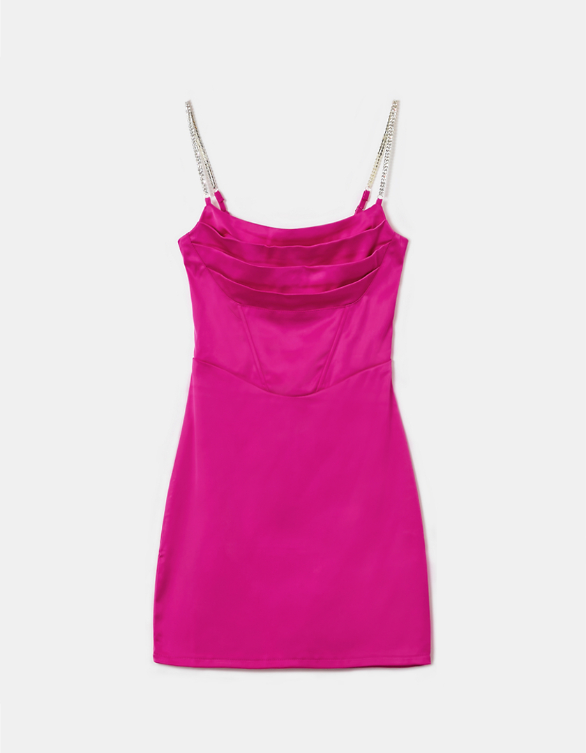 TALLY WEiJL, Pinkes Mini Kleid aus Satin for Women