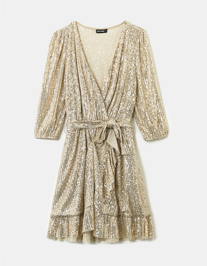 TALLY WEiJL, Robe Courte en Sequins Manches 3/4 for Women