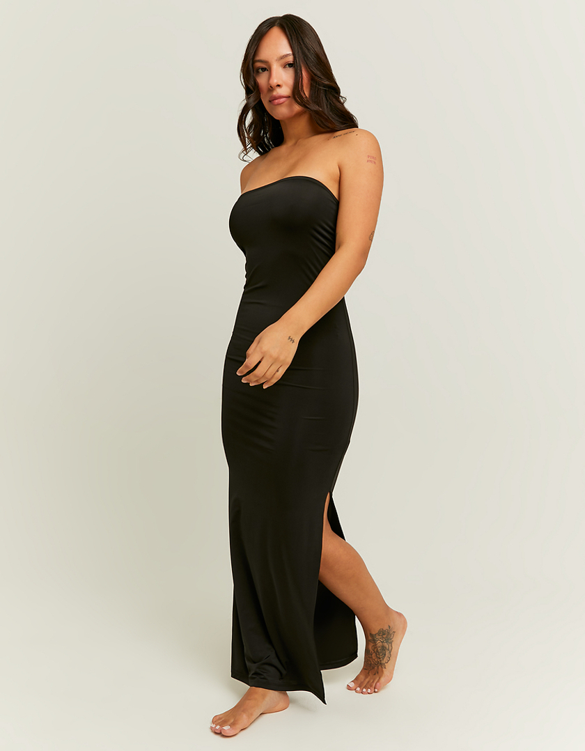 TALLY WEiJL, Black Strapless Bodycon Long Dress for Women