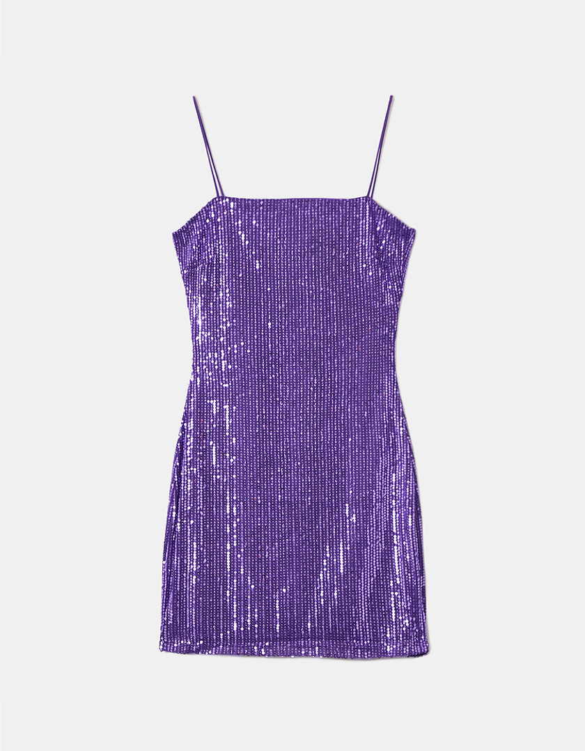 TALLY WEiJL, Violettes Mini Kleid mit Pailletten for Women