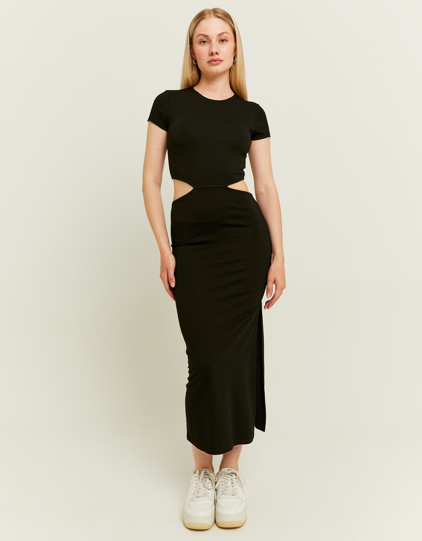 TALLY WEiJL, Robe Noire avec Découpe sur la Taille for Women