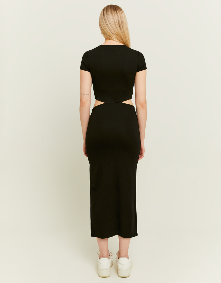 TALLY WEiJL, Black Dress with Waist Cut Outs for Women