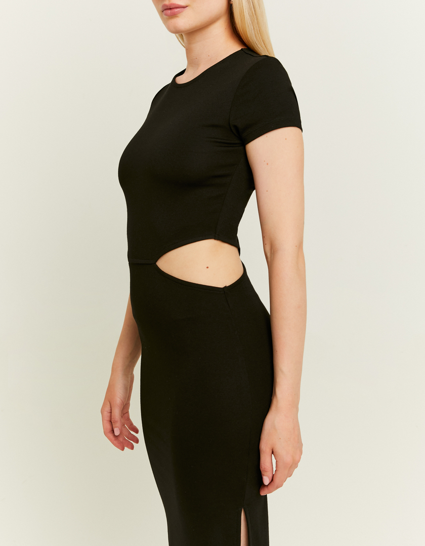 TALLY WEiJL, Black Dress with Waist Cut Outs for Women