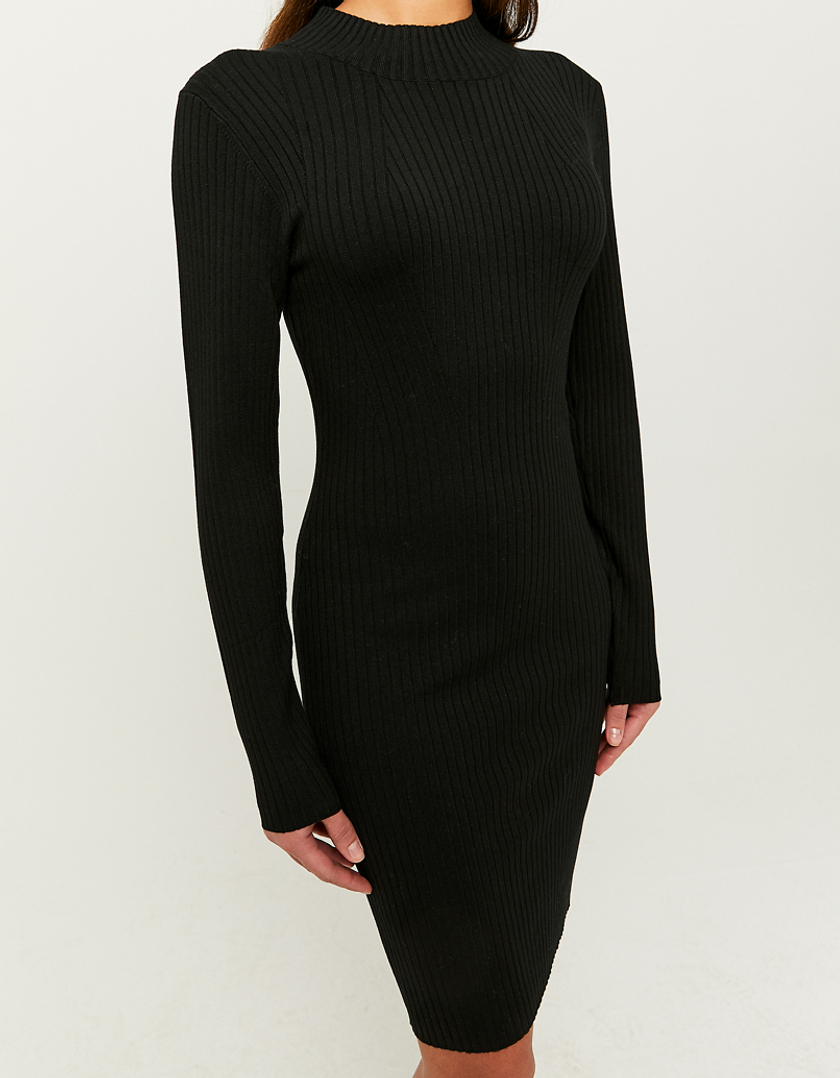 TALLY WEiJL, Black Ribbed Dress for Women