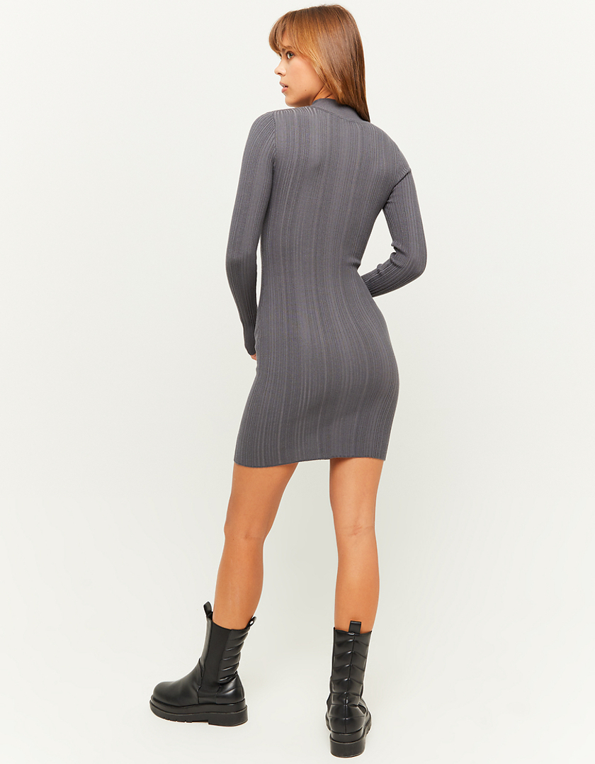 TALLY WEiJL, Grey Knit Mini Dress for Women