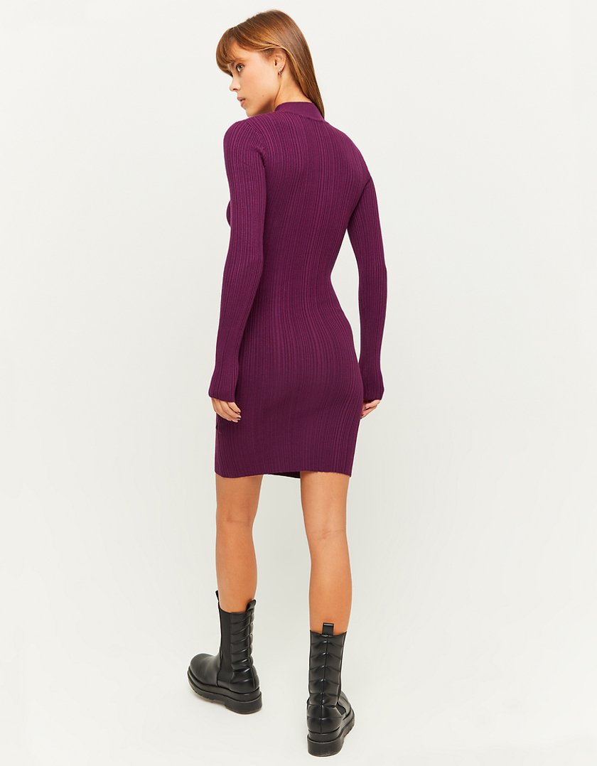 TALLY WEiJL, Robe courte en maille bordeaux for Women