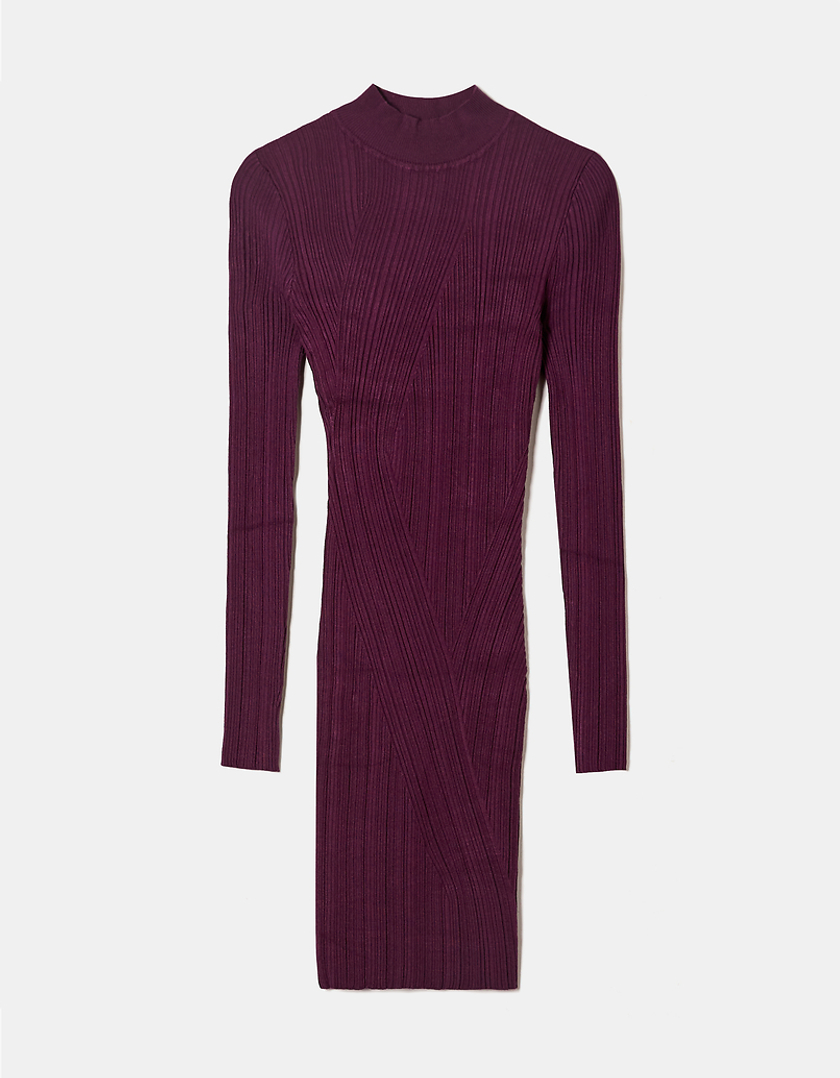 TALLY WEiJL, Robe courte en maille bordeaux for Women