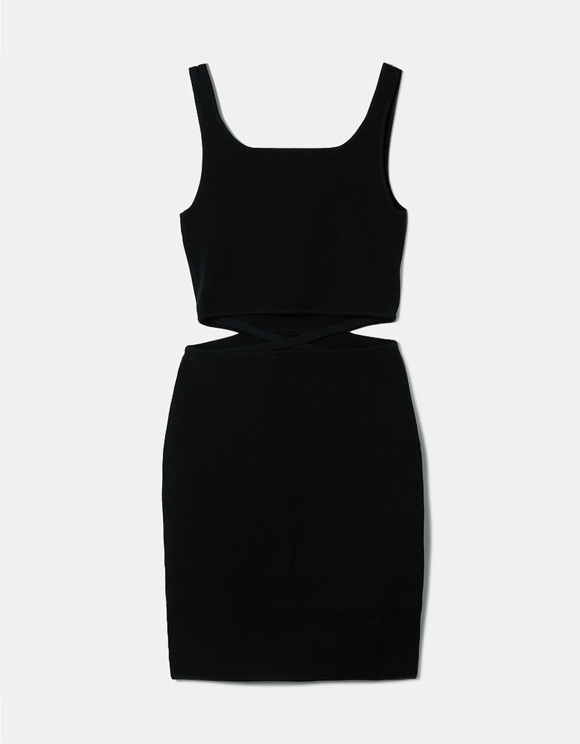 TALLY WEiJL, Robe Midi Sans manches Noire for Women