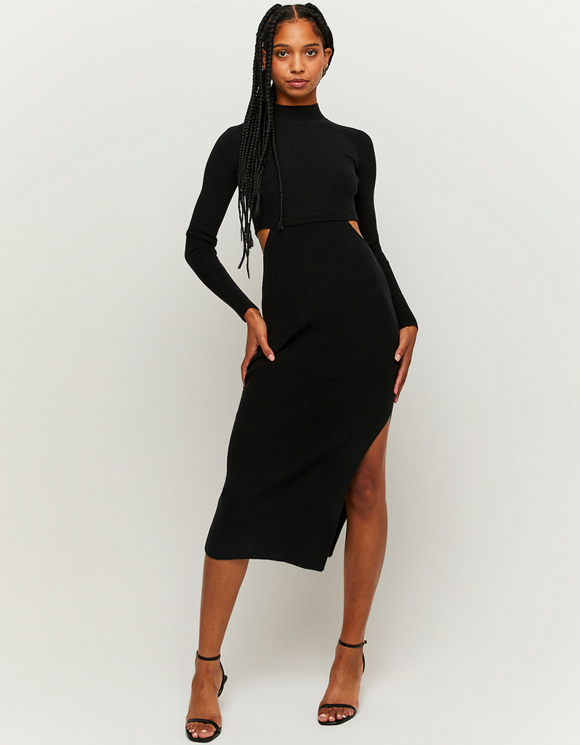 TALLY WEiJL, Cut Out Knit Midi Dress for Women