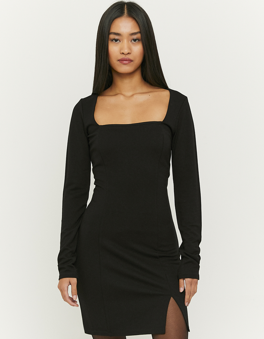 TALLY WEiJL, Black Mini  Dress with Slit for Women