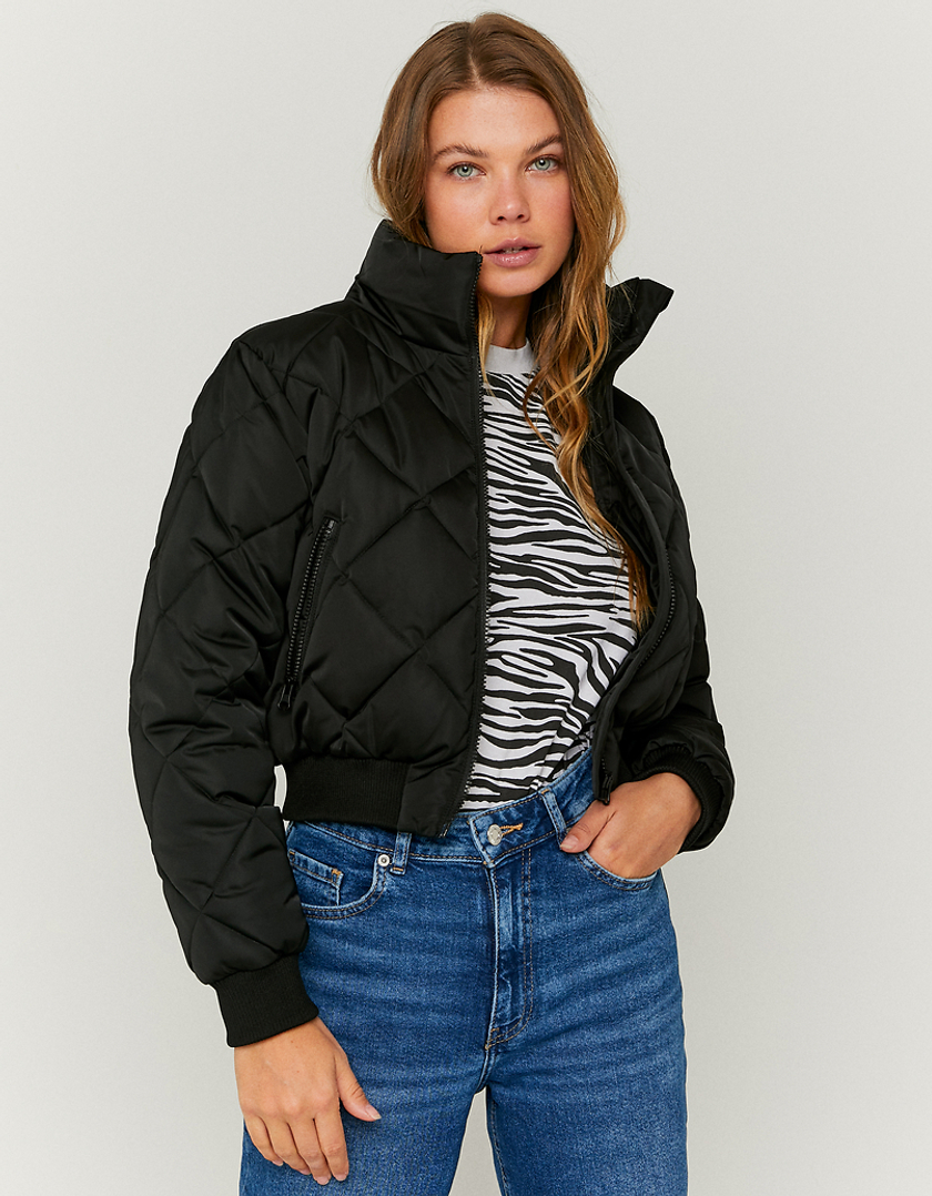 TALLY WEiJL, Schwarze kurze Steppjacke for Women