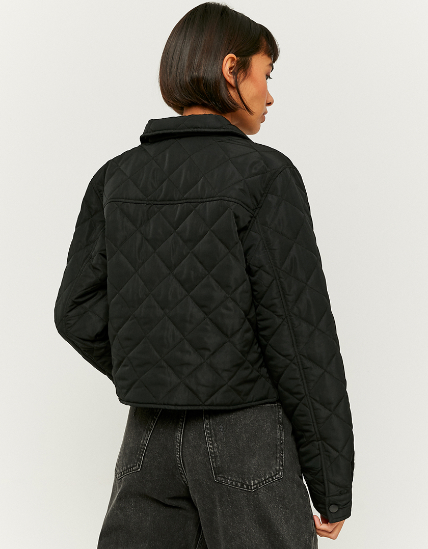 TALLY WEiJL, Black Cropped Quilted Jacket for Women