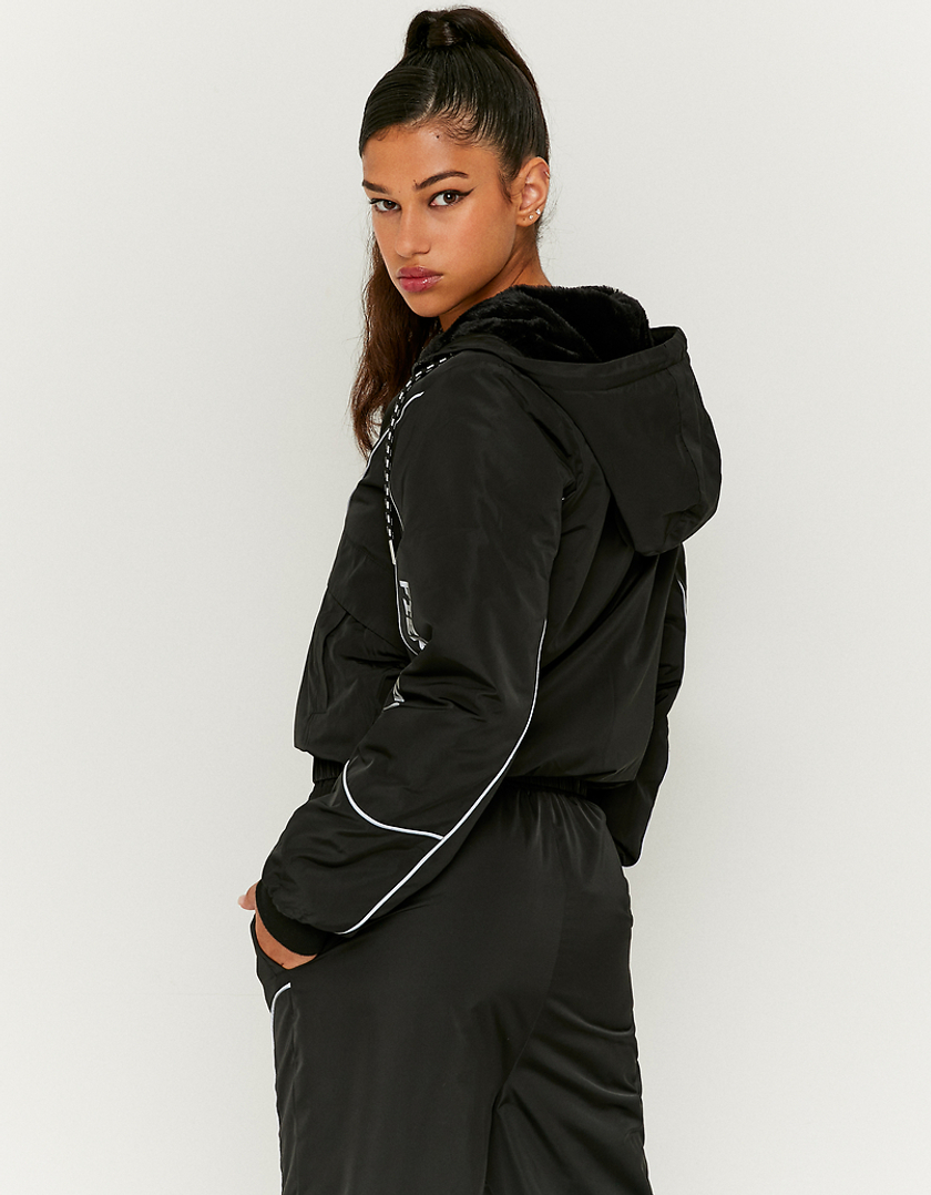 TALLY WEiJL, Black Hooded Windbreaker for Women