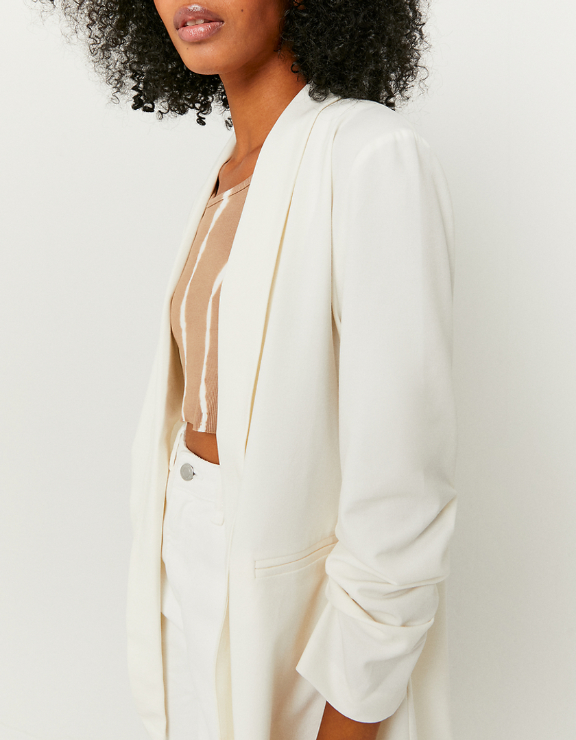 TALLY WEiJL, White 3/4 Sleeve Blazer for Women