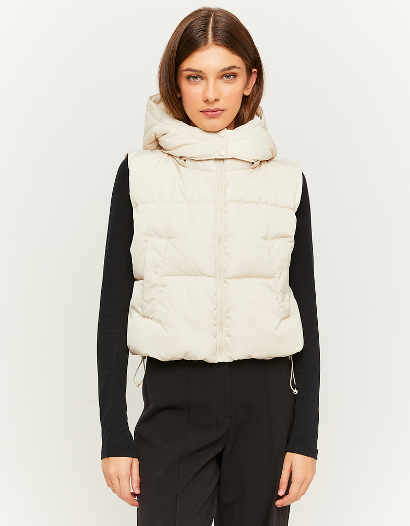 TALLY WEiJL, Beige Sleeveless Padded Jacket for Women