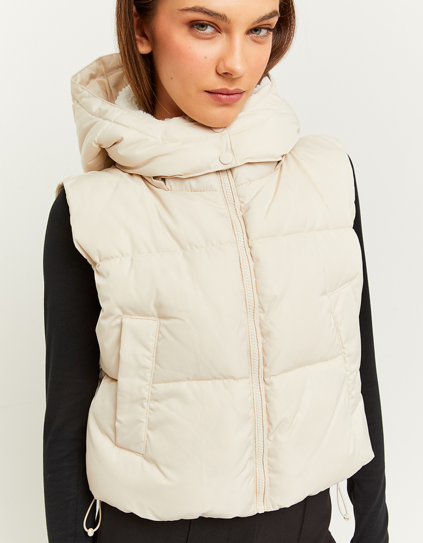 TALLY WEiJL, Beige Sleeveless Padded Jacket for Women