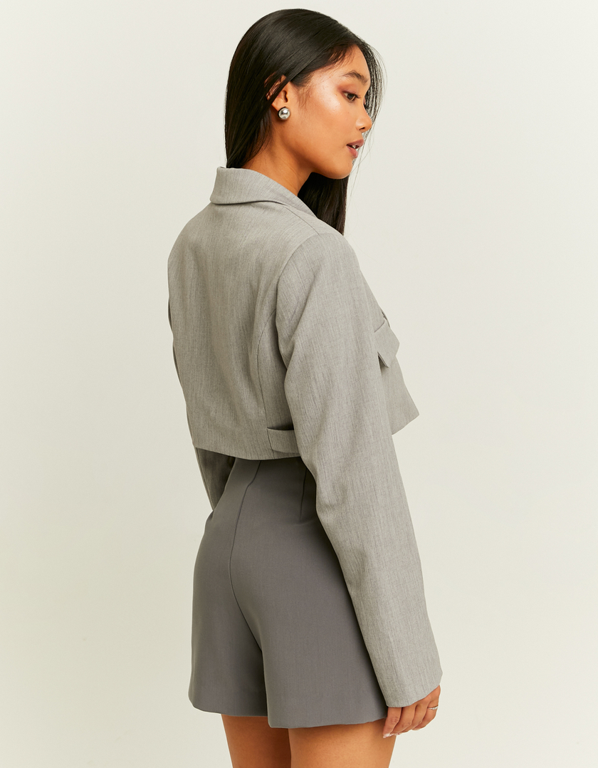 TALLY WEiJL, Grey Cropped Blazer for Women