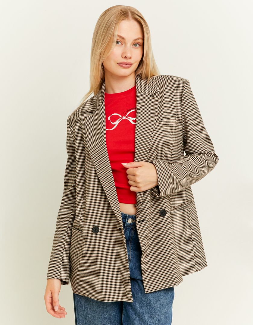 TALLY WEiJL, Blazer à Carreaux et Double Boutonnage for Women