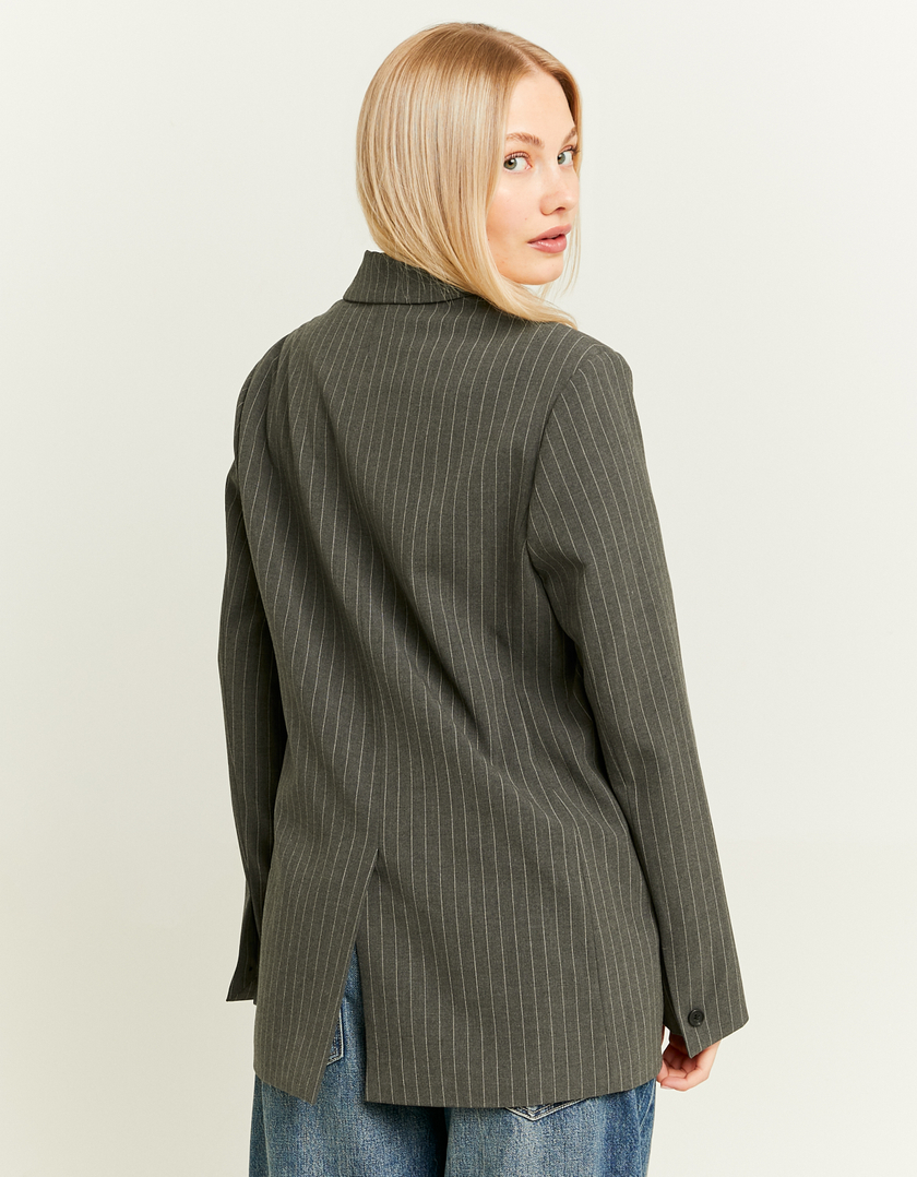 TALLY WEiJL, Black Pinstripe Double Breasted Blazer for Women