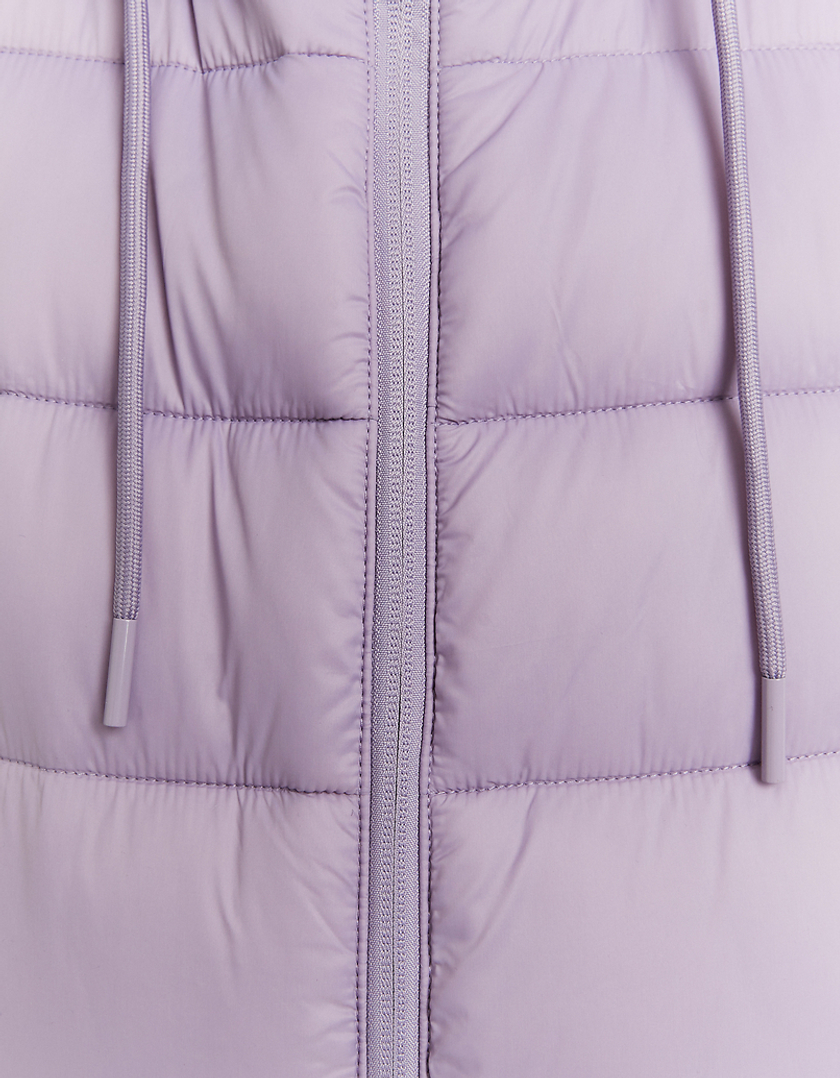 TALLY WEiJL, Purple Cropped Padded Vest with Hood for Women