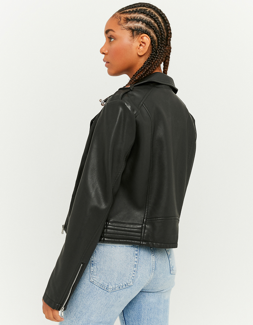 TALLY WEiJL, Veste Biker en Similicuir Noire for Women