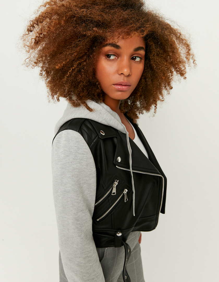 TALLY WEiJL, Veste Biker en Similicuir Noire for Women