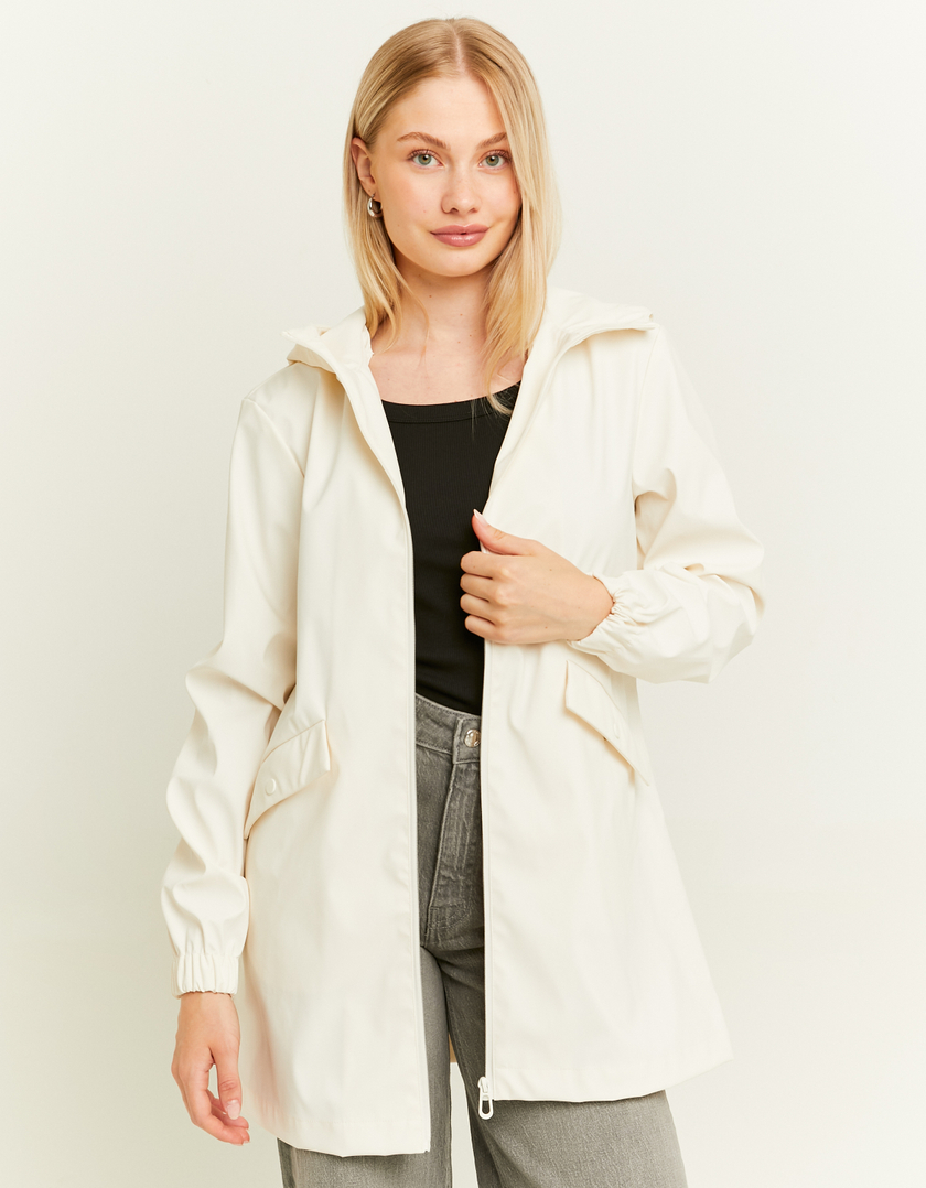 TALLY WEiJL, Cappotto Impermeabile in Similpelle Bianco for Women