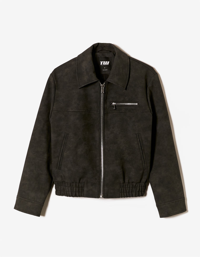 TALLY WEiJL, Bomber Biker Noir Coupe Décontractée for Women