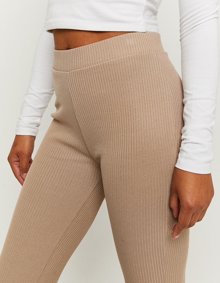 TALLY WEiJL, Legging Taille Haute Flare Beige for Women