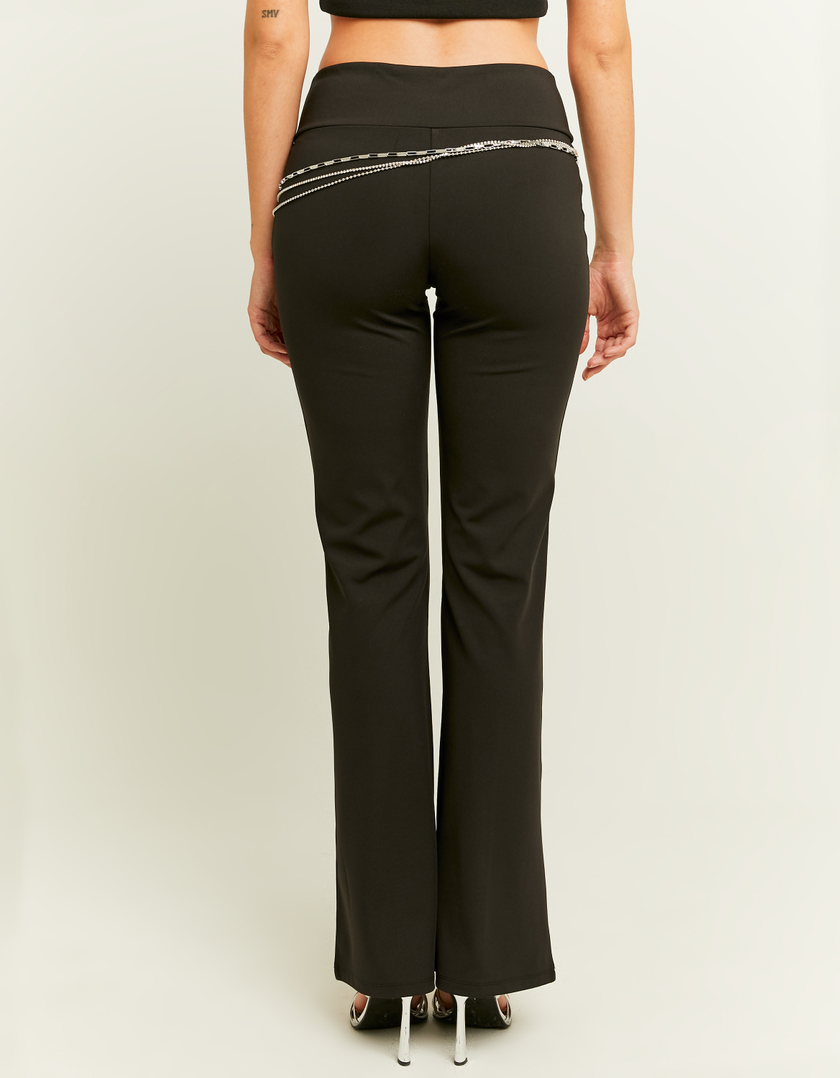 TALLY WEiJL, Legging Noir avec Chaînes sur les Hanches for Women