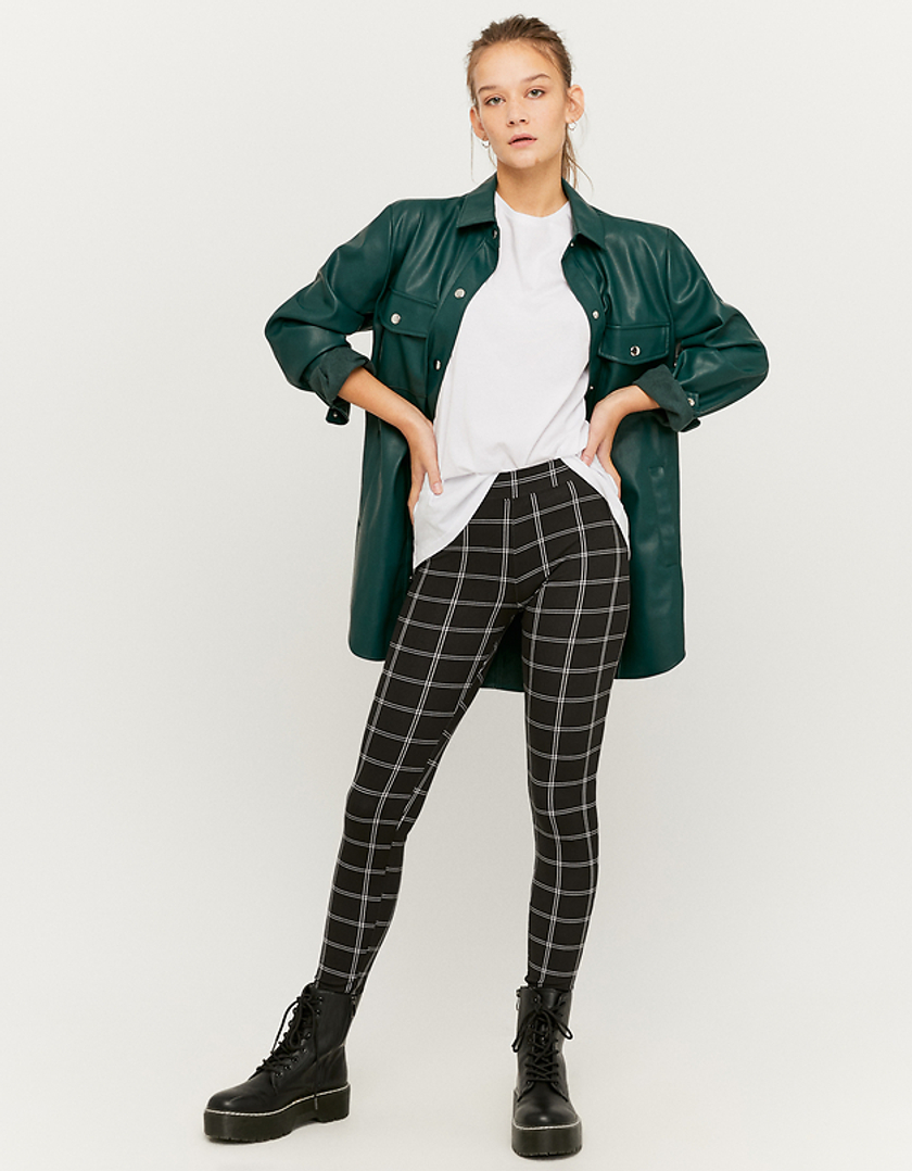 TALLY WEiJL, Black Checked Leggings for Women