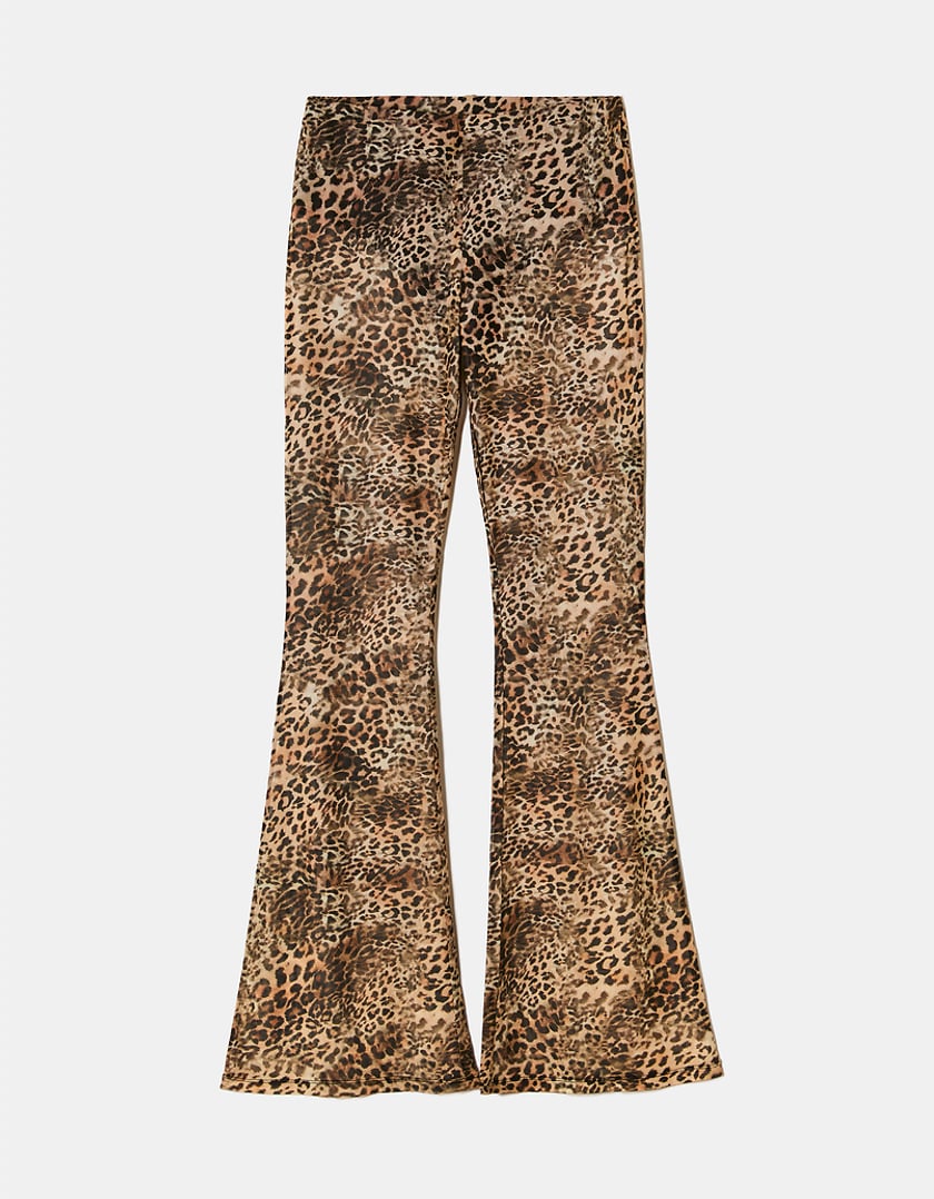 TALLY WEiJL, Leo Print Mesh Leggings for Women