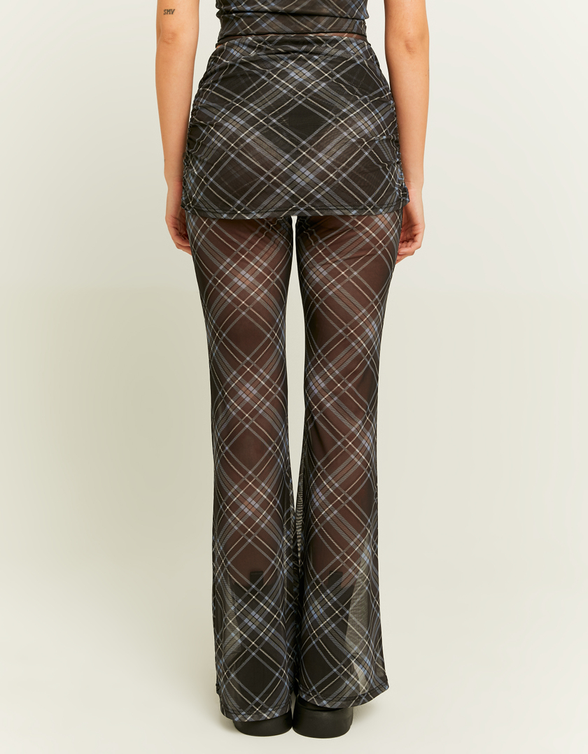 TALLY WEiJL, Checkered Bootcut Leggings with Skirt for Women