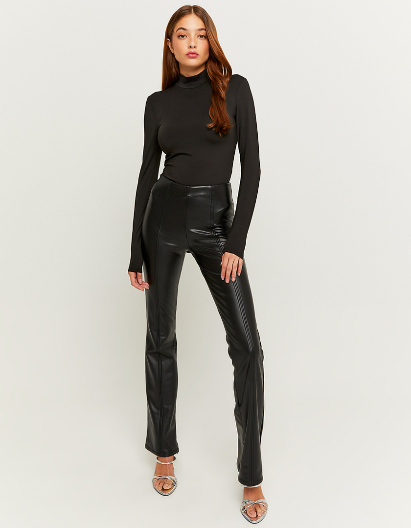 Faux Leather Flared Pants | Calvin Klein | Flare pants, Flared, Pants