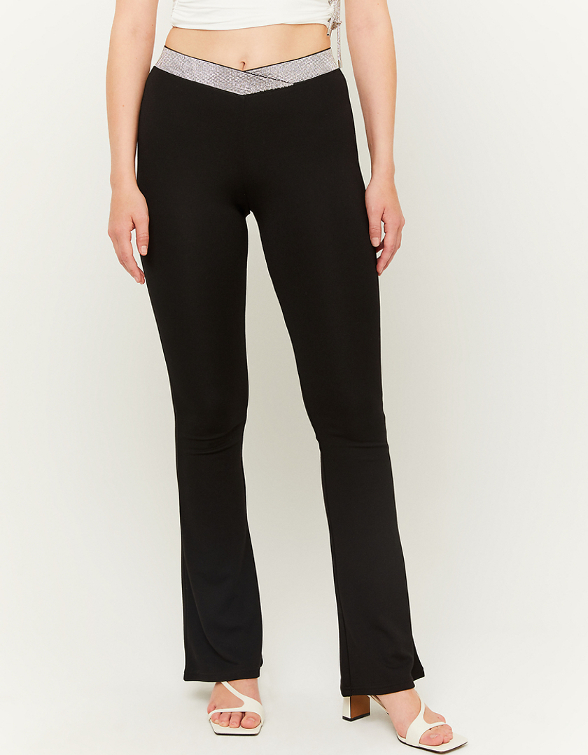 TALLY WEiJL, Legging Flare avec Strass à la Taille for Women