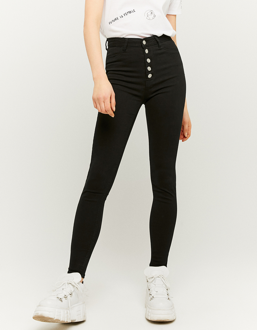 TALLY WEiJL, Pantaloni Skinny a Vita Alta con Bottoni for Women