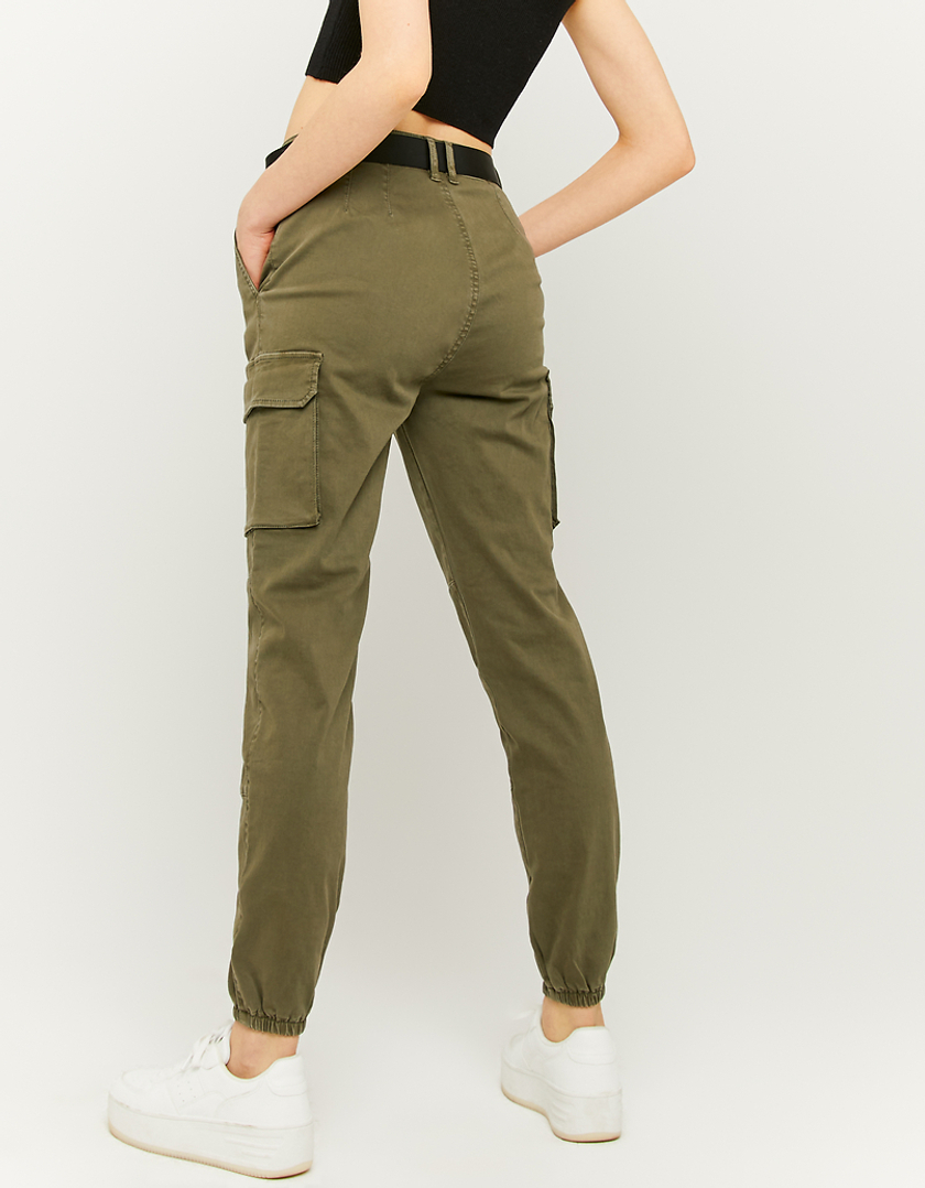 TALLY WEiJL, Grüne High Waist Cargo Hose for Women