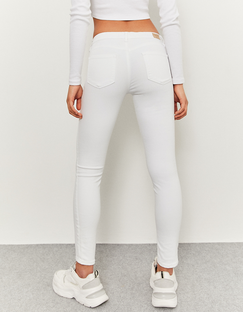 TALLY WEiJL, Pantalon Blanc Taille Basse Skinny for Women