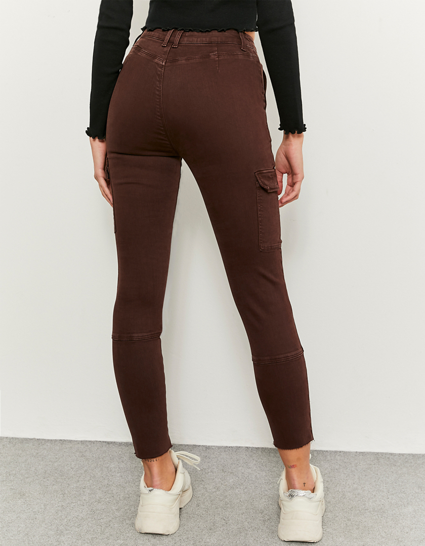 TALLY WEiJL, Brown High Waist Cargo Trousers for Women