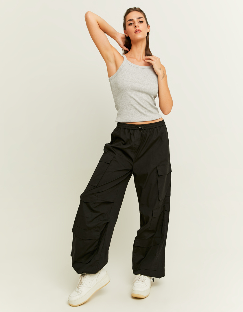 TALLY WEiJL, Pantalon Noir Parachute for Women