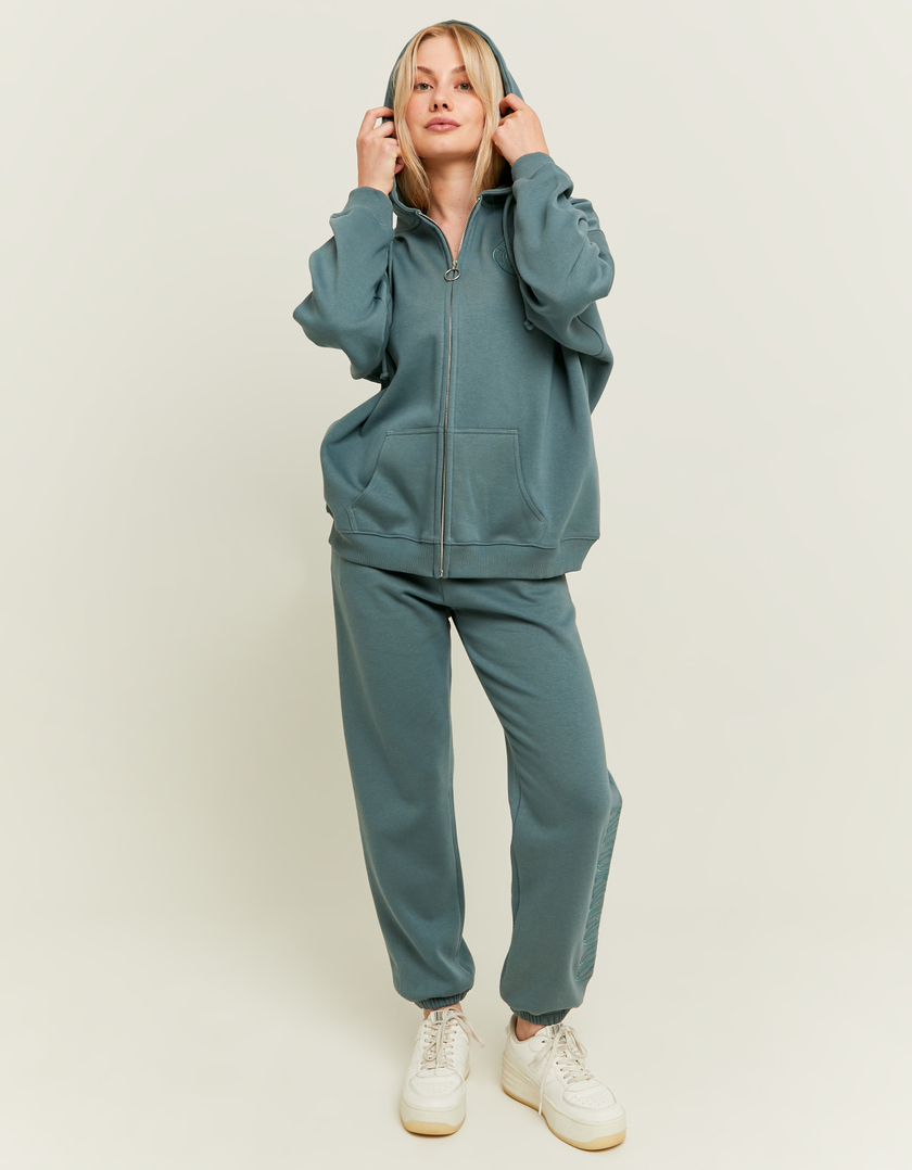 TALLY WEiJL, Blue Basic Joggers with Embroidery for Women