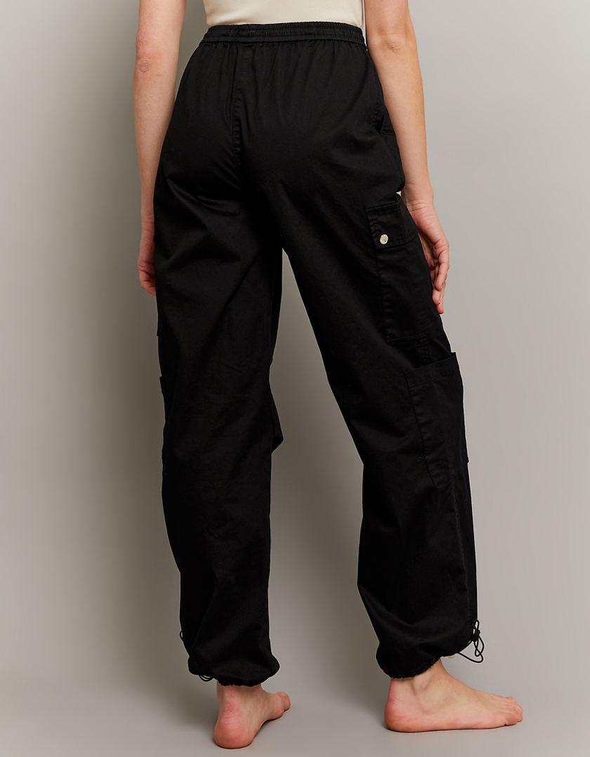 TALLY WEiJL, Black High Waist Parachute Trousers for Women