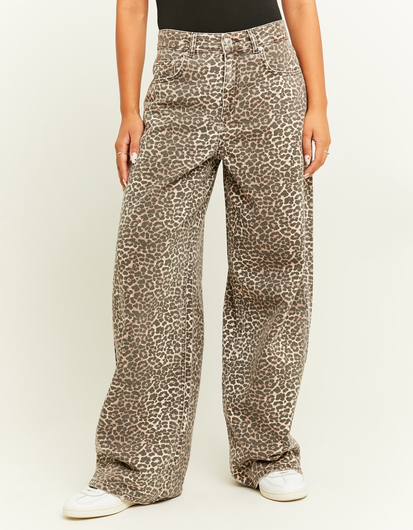 TALLY WEiJL, Leo Print Skater Jeans for Women