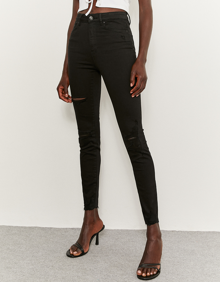 TALLY WEiJL, Black High Waist Skinny Trousers for Women