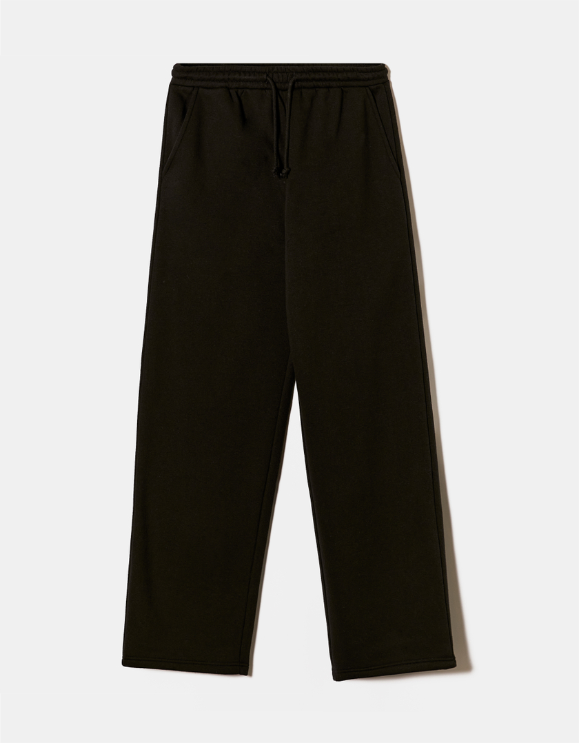 TALLY WEiJL, Black Wide Leg Basic Joggers for Women