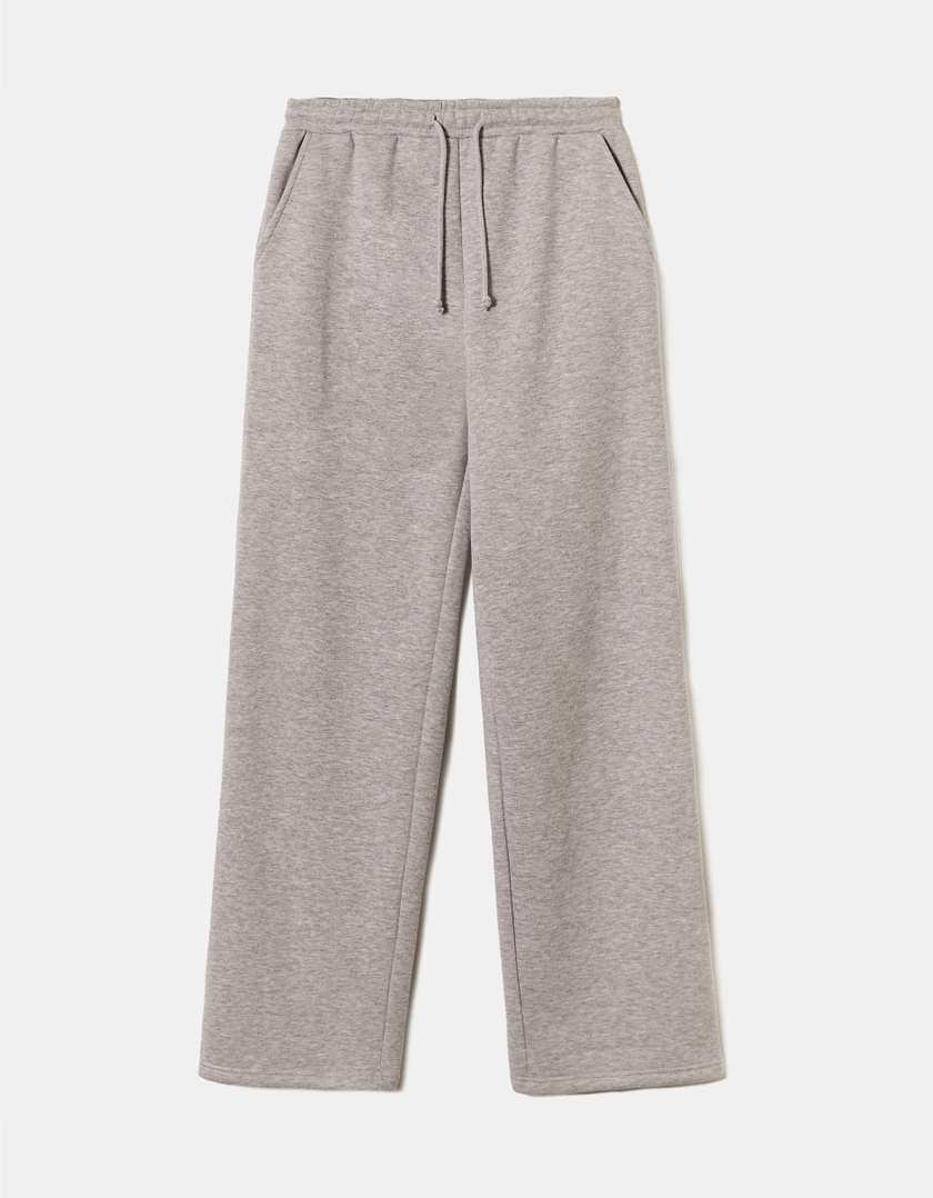 TALLY WEiJL, Grey Wide Leg Basic Joggers for Women