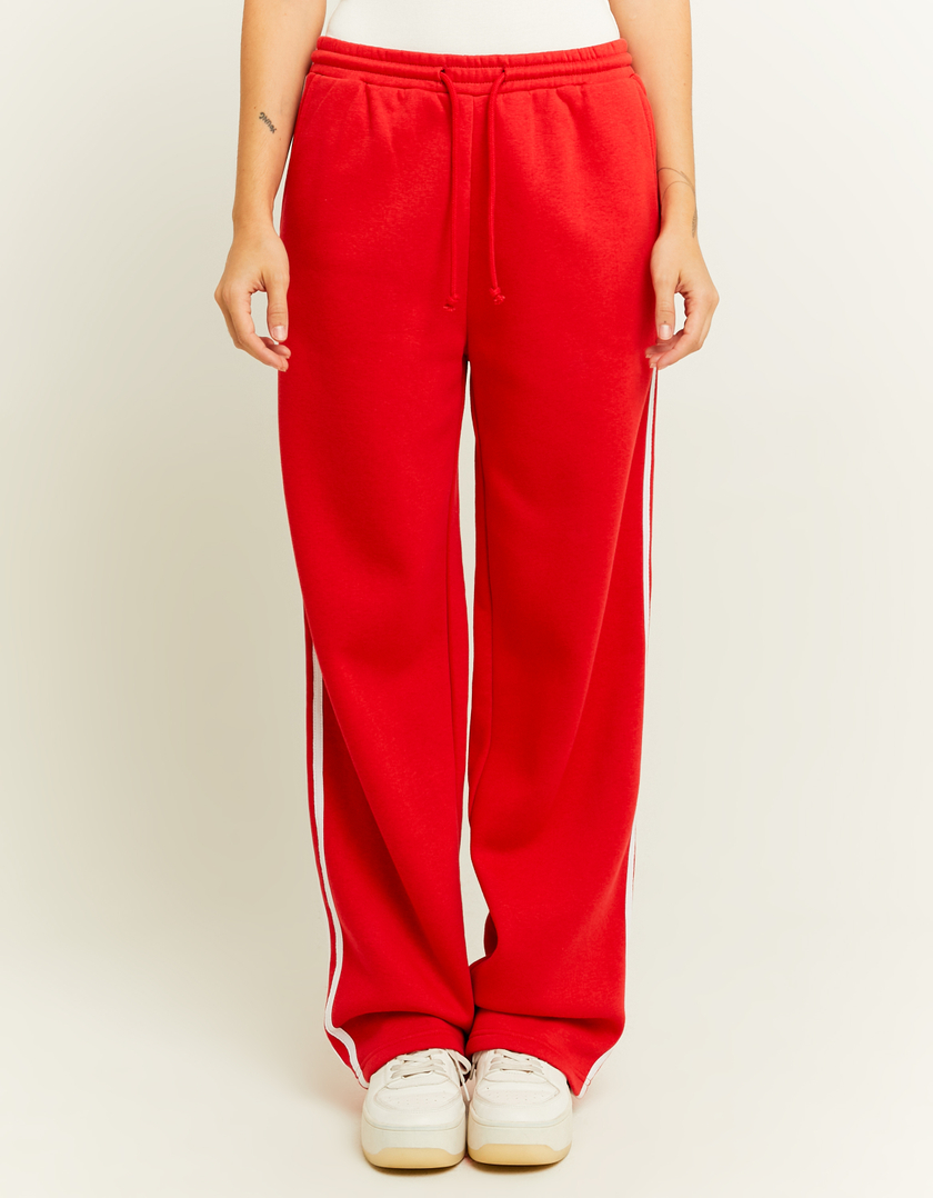 TALLY WEiJL, Red Wide Leg Basic Joggers for Women