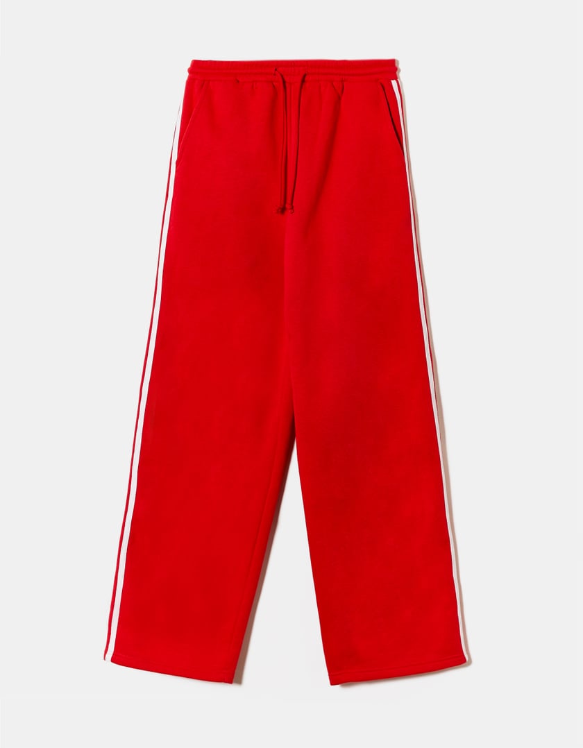 TALLY WEiJL, Red Wide Leg Basic Joggers for Women