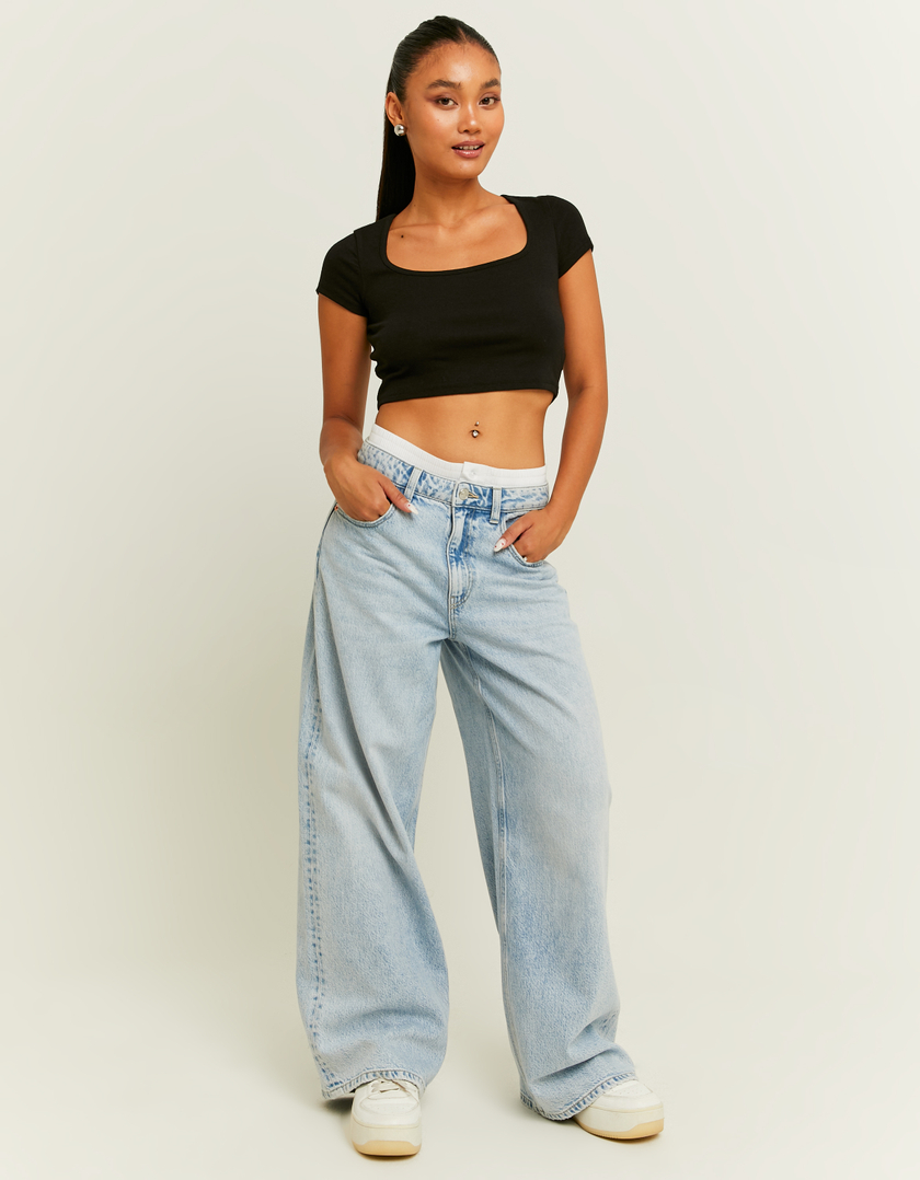 TALLY WEiJL, Loose Skater Jeans with Boxer Detail for Women