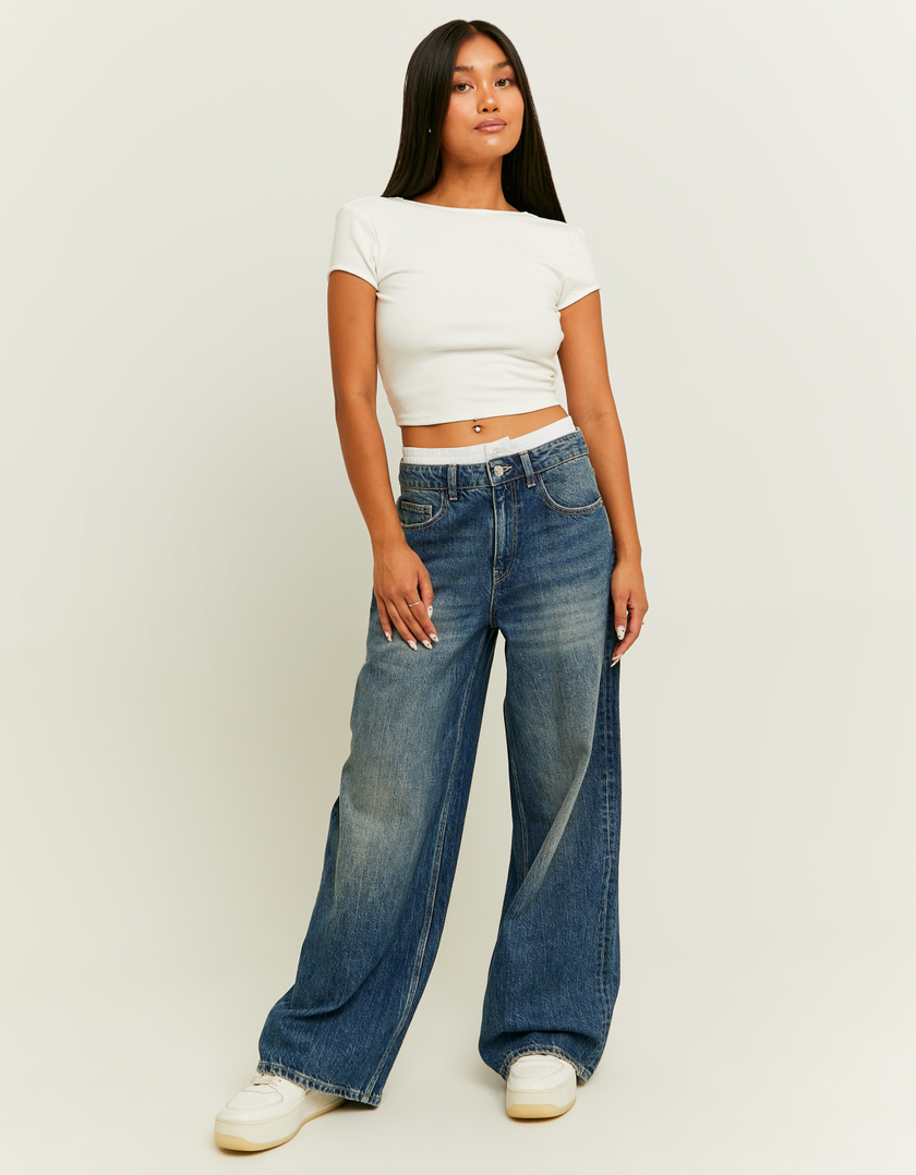 TALLY WEiJL, Loose Skater Jeans with Boxer Detail for Women